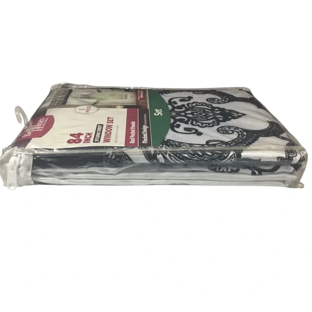 Better Homes Set Window Curtains Drapes 5 Pieces 84 in Rod Pocket Sylvan Crest